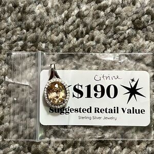 Sterling Silver Citrine Pendant